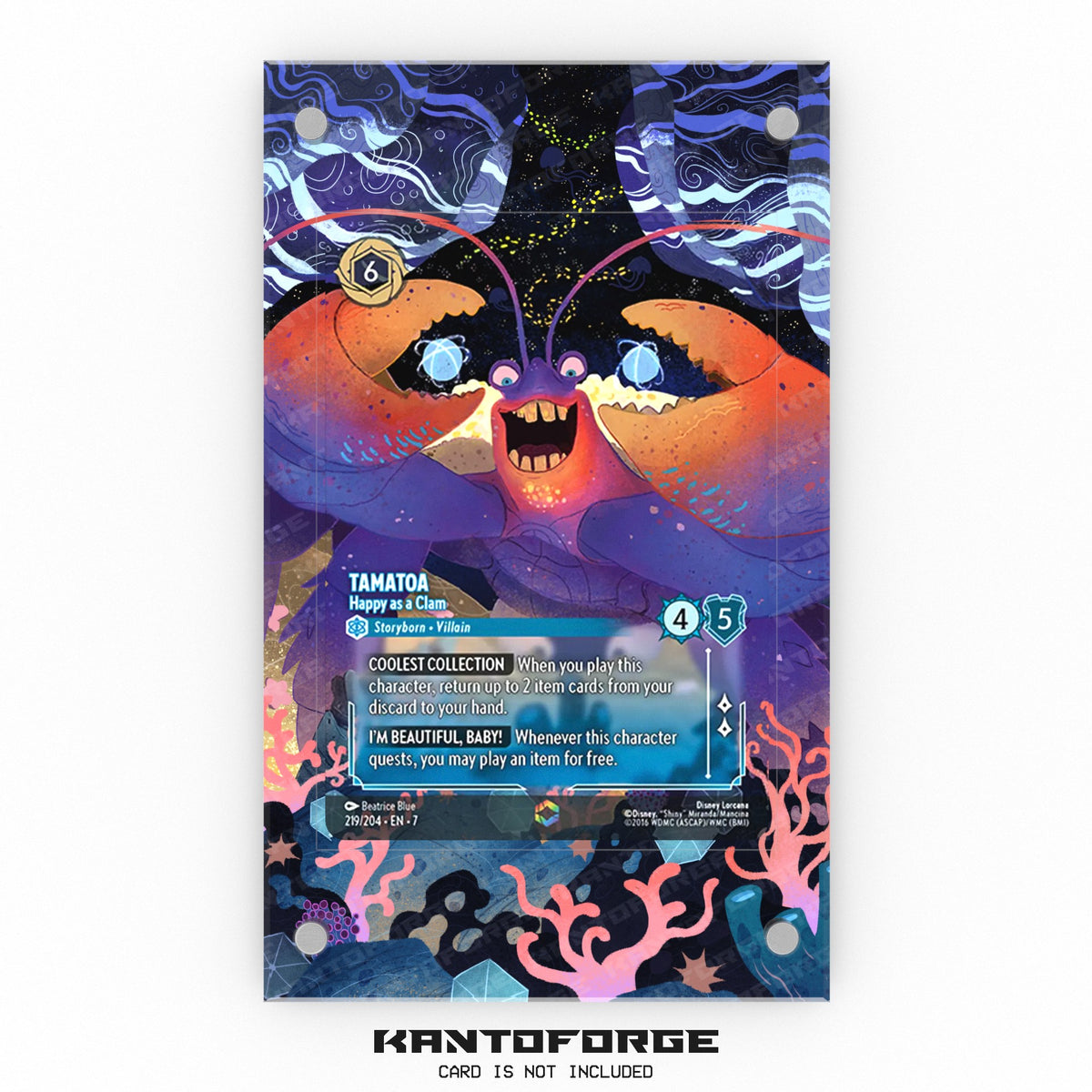 Tamatoa - Happy as a Clam (Enchanted) - Lorcana Extended Artwork Display Case