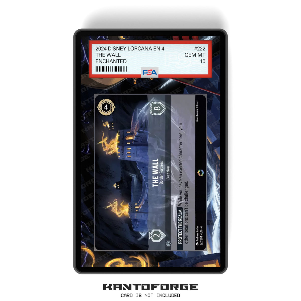 The Wall - Border Fortress (Enchanted) PSA CSG AGS Graded Card Case Extended Artwork Display with GradeGuardian Protection