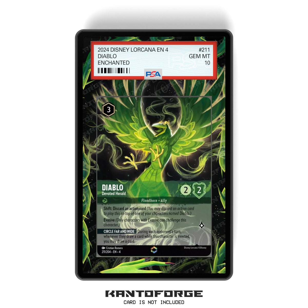 Diablo - Devoted Herald (Enchanted) Chapter 4 - PSA CSG AGS Graded Card Case Extended Artwork Display with GradeGuardian Protection