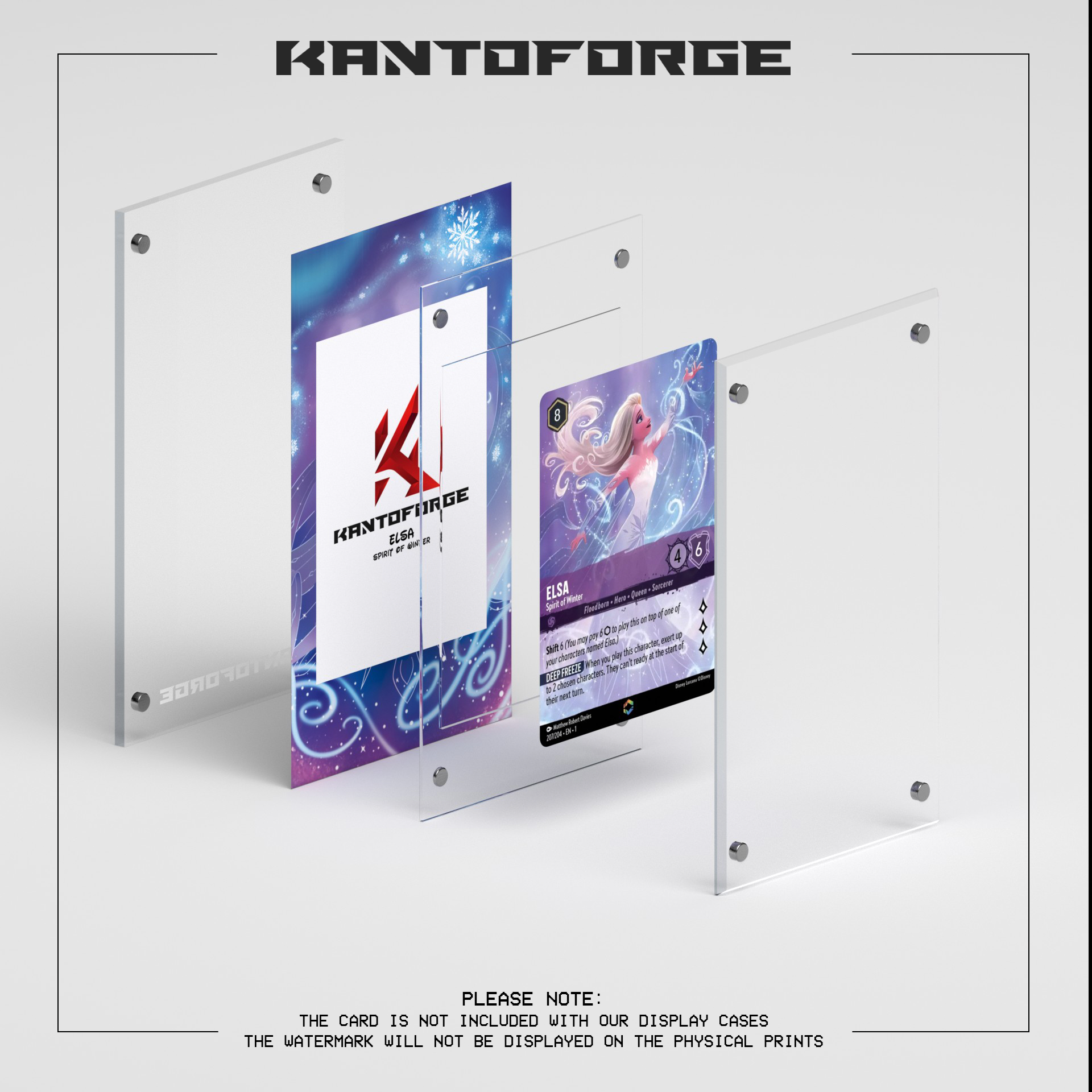 Elsa - Spirit of Winter (Enchanted) - Lorcana Extended Artwork Display KantoForge Elsa - Spirit of Winter (Enchanted) - Lorcana Extended Artwork Display KantoForge