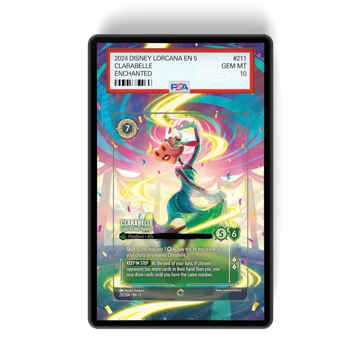 Clarabelle - Light on Her Hooves (Enchanted) Chapter 5 - PSA CSG AGS Graded Card Case Extended Artwork Display with GradeGuardian Protection