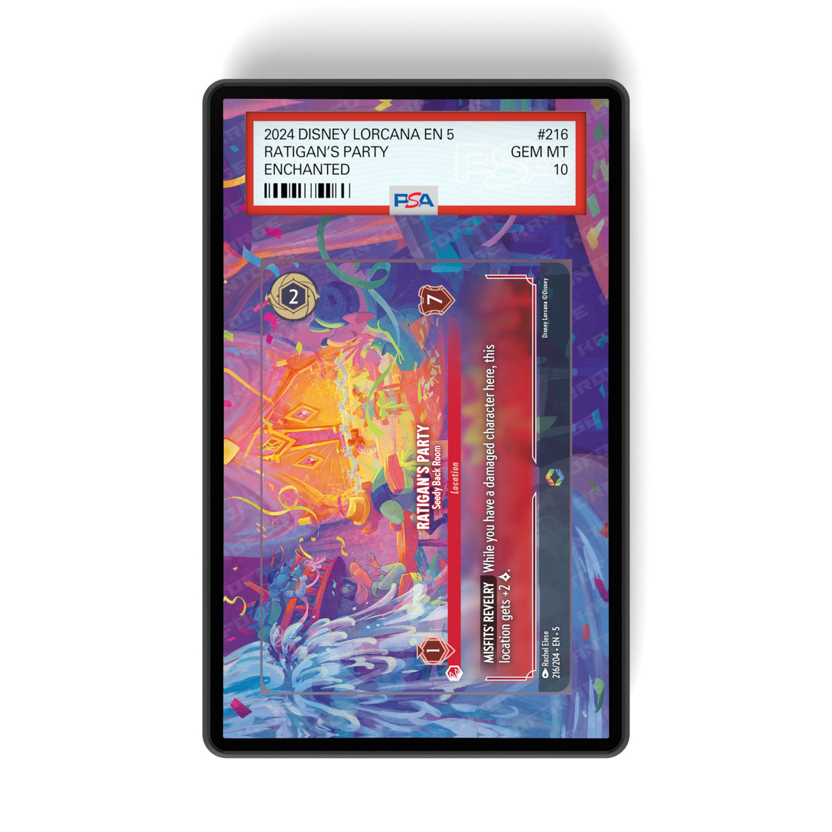 Ratigan's Party (Enchanted) Chapter 5 - PSA CSG AGS Graded Card Case Extended Artwork Display with GradeGuardian Protection