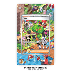 a card with a bunch of cartoon characters on it