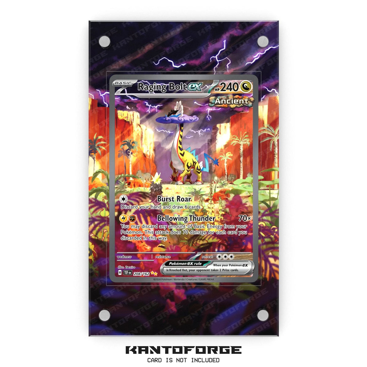 Raging Bolt ex 208/162 - Pokémon Extended Artwork Display Case