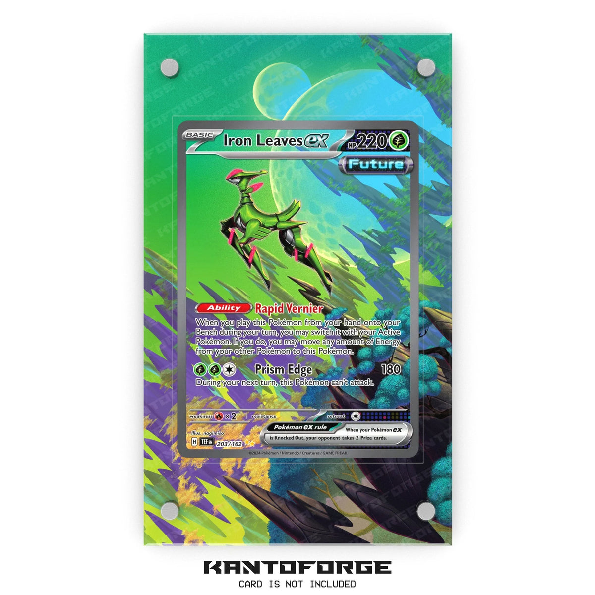 Iron Leaves ex 203/162 - Pokémon Extended Artwork Display Case