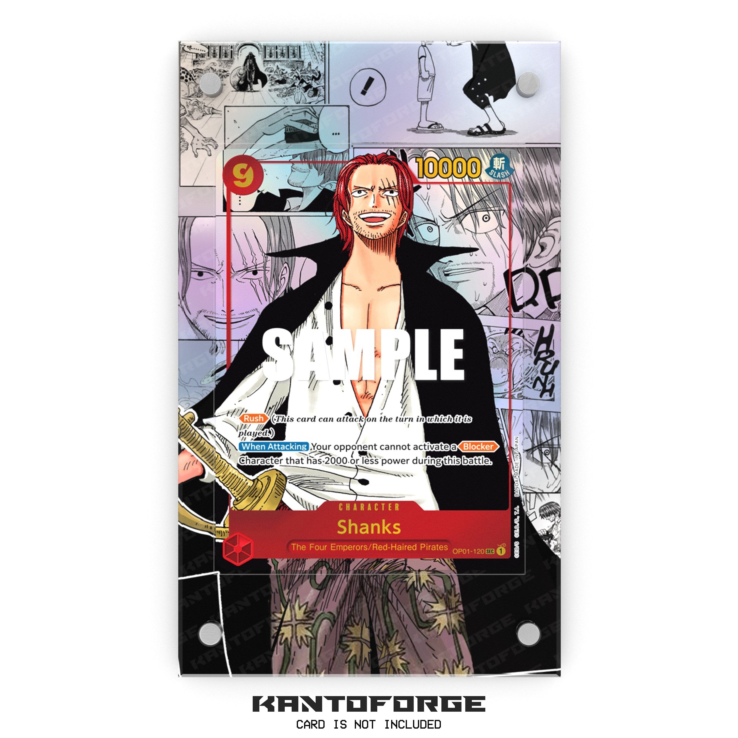 Shanks OP01-120 - One Piece Extended Artwork Protective Card Display Case