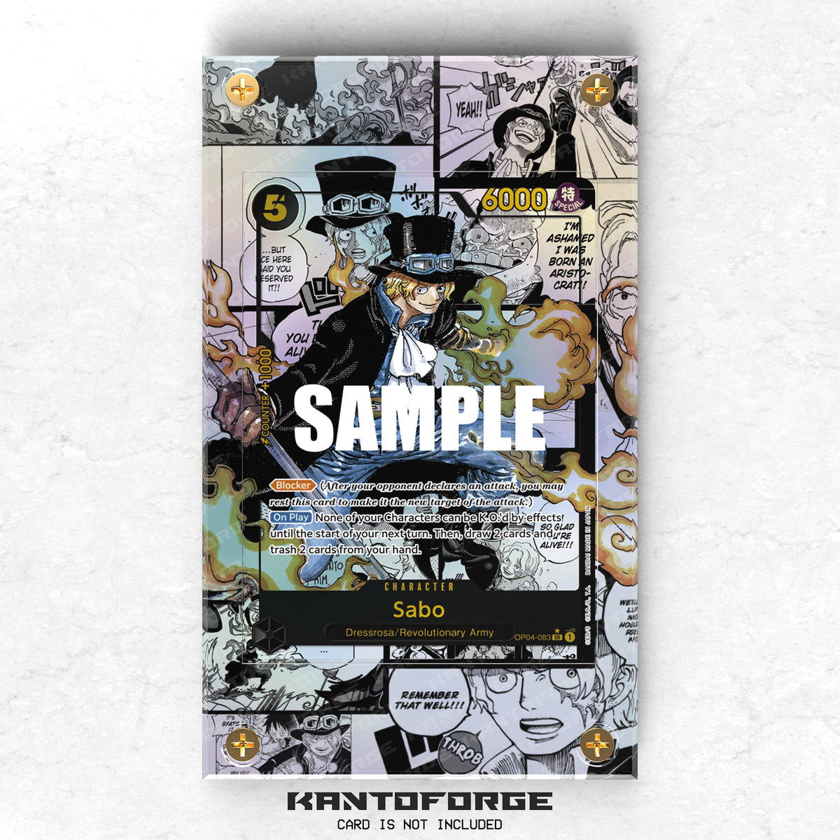 Sabo Manga 0P04-08 - One Piece Extended Artwork Protective Card Display Case