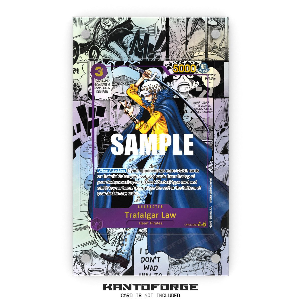 Trafalgar Law Manga OP05-069 - One Piece Extended Artwork Protective Card Display Case
